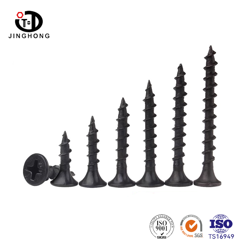 Skru Helaian Kepala Countersunk Hitam