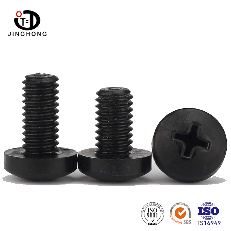 Plastik Nylon Black Phillips Pan Skru Kepala