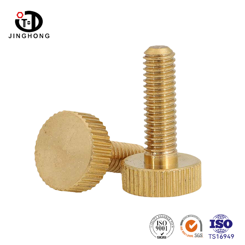 Tembaga Knurled Flat Head Thumb Screw