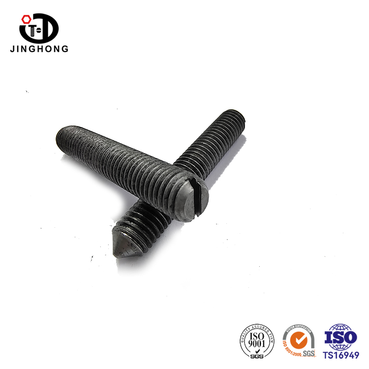 DIN 553 slotted set screw dengan titik kerucut