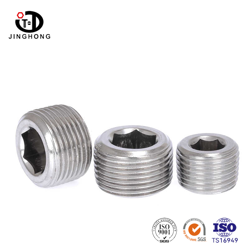 DIN 906 Hexagon Socket Pipe Palam dengan benang tirus