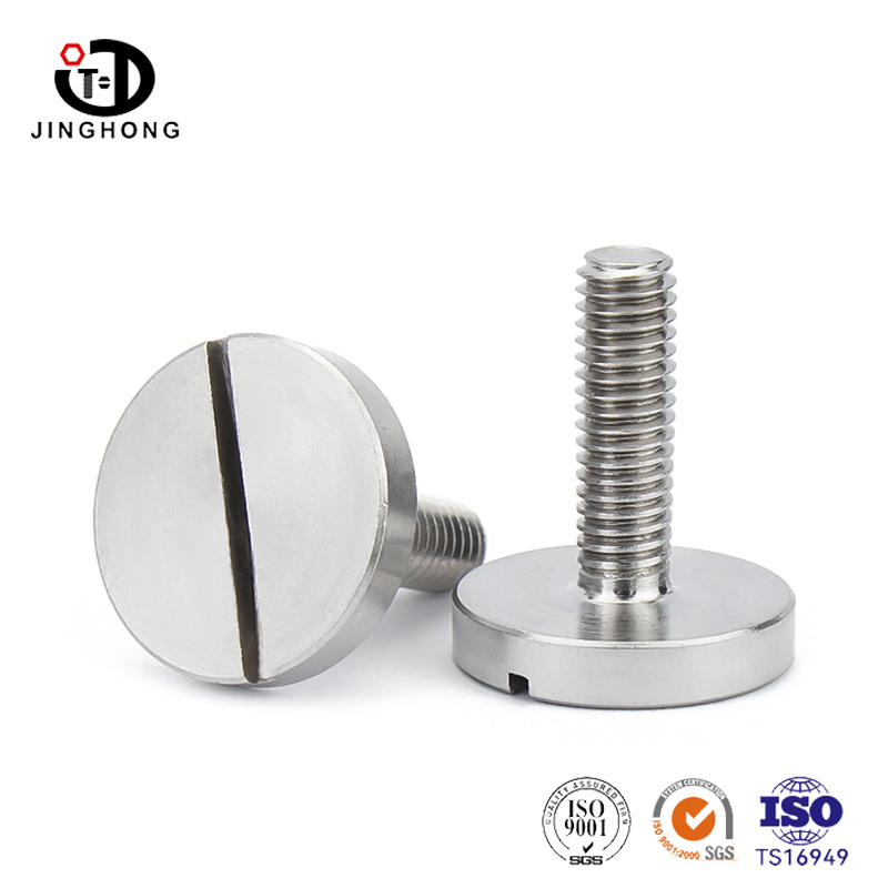 Kepala bulat kepala rata skru slotted