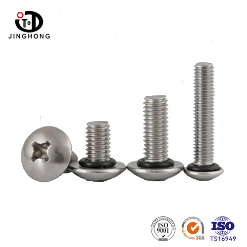 Jinghong Stainless Cross Crossed Pan Head Screws With O-Ring
