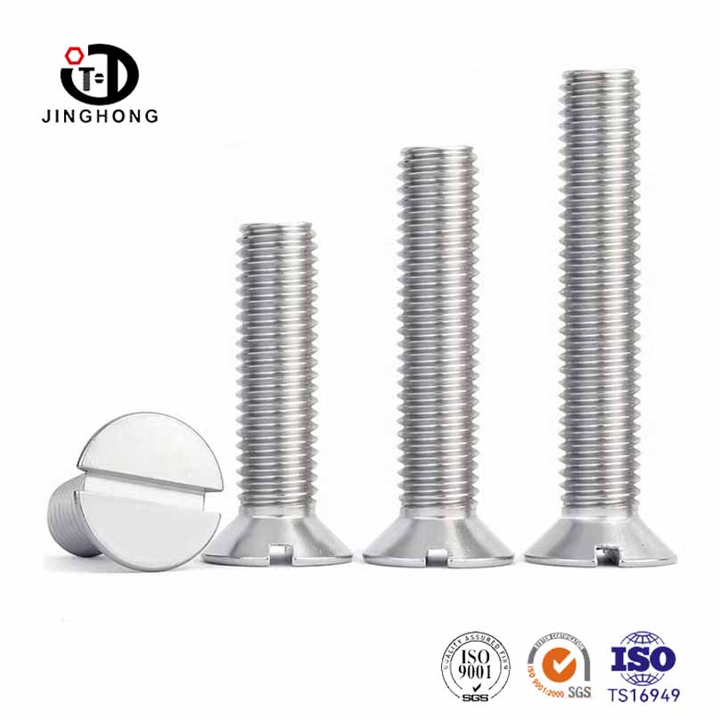 Skru kepala countersunk slotted